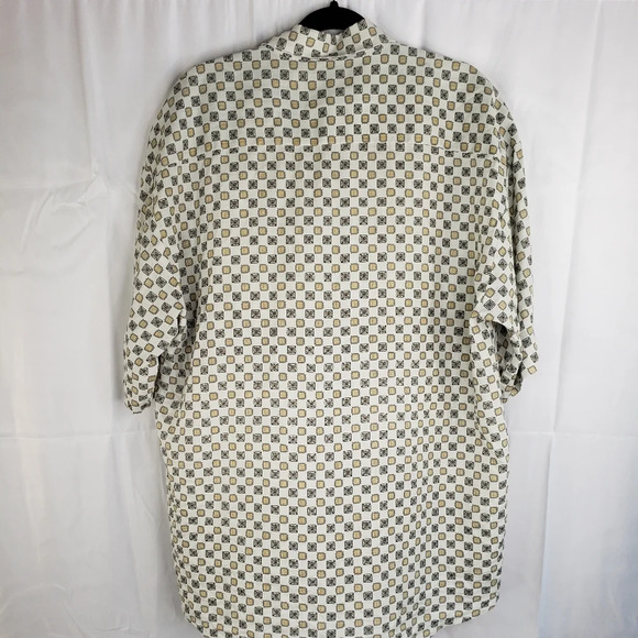 Brian Brothers 100% Linen Button Front Casual Brown & Beige Mens Shirt S… - Picture 8 of 10